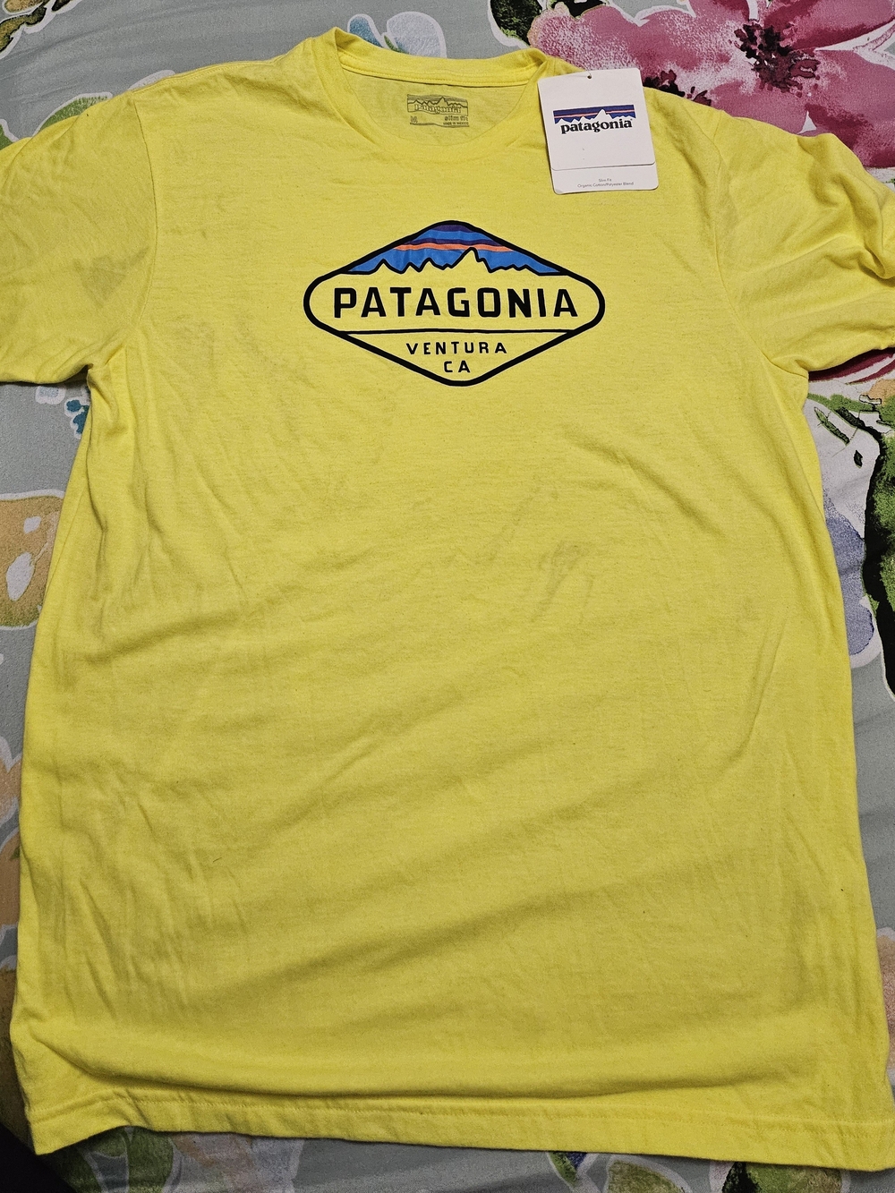Patagonia Men’s Ventura Logo T‑Shirt — Yellow